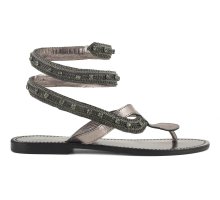 (image for) Saldi 2023 Wrap up hand made embroidered sandal F0817888-0282